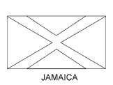 Jamaica Flag Printable , Template Jamaica Flag Coloring Sheet