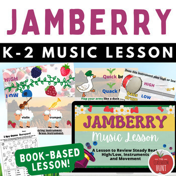 Preview of Jamberry Music Lesson for K-2 | Movement and Rhythm Activities | Music Book
