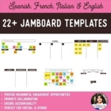 Jamboard Activity Template Bundle in Spanish, French, Ital