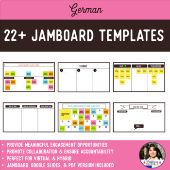 Preview of Jamboard Activity Templates in German