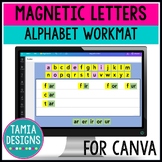 Online magnetic alphabet letters word mat for phonics & spelling