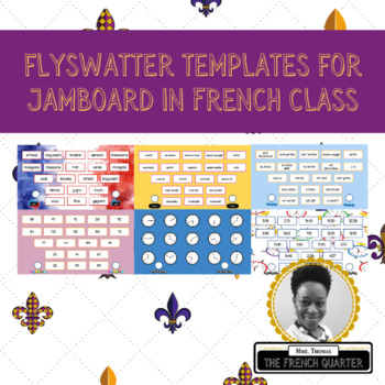 Preview of Flyswatter templates for Jamboard in French class