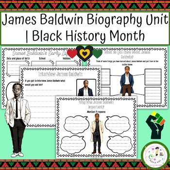 Preview of James Baldwin Biography Unit | Black History Month