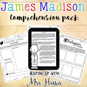 Preview of James Madison Comprehension Pack