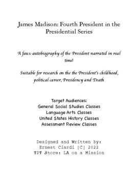 Preview of James Madison: Fourth President in the Presidential Series
