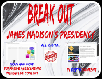 Preview of James Madison Presidency Digital BreakOut-DISTANCE LEARNING