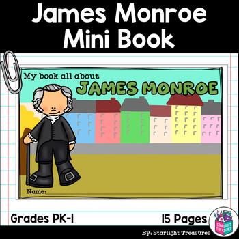 Preview of James Monroe Mini Book for Early Readers: Presidents' Day