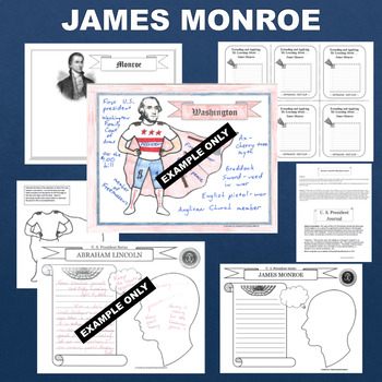 Preview of James Monroe SUPERHERO Presidential Activity