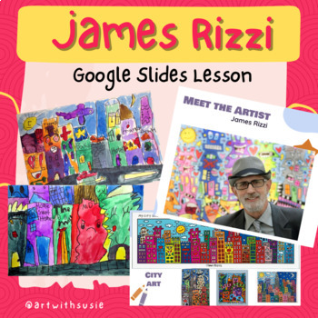 Preview of James Rizzi inspired city lesson