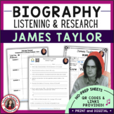 James Taylor Biography Research and Listening Activities W