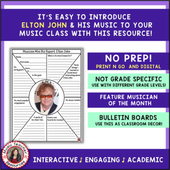 Elton John worksheets