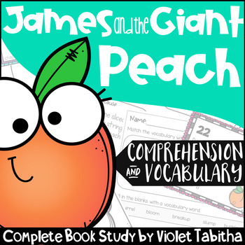 Preview of James and the Giant Peach Novel Study Unit