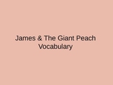 James and the Giant Peach Vocab PPT