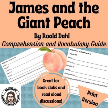 Preview of James and the Giant Peach by Roald Dahl (Comprehension Questions and Vocabulary)