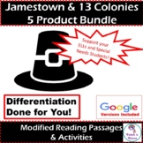 JAMESTOWN & 13 COLONIES  Differentiated Reading Passages w