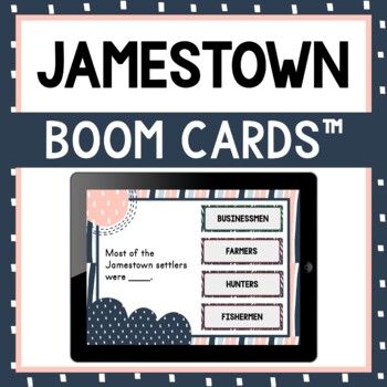 Preview of Jamestown BOOM Cards™ - Digital Task Cards