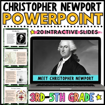 Preview of Jamestown, Christopher Newport, Pocahontas, Powhatan PowerPoint 3rd-5th Grade