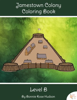 Preview of Jamestown Colony Coloring Book-Level B
