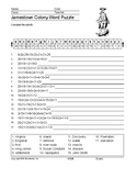 Jamestown Colony Word Search and Vocabulary Word Puzzle Wo