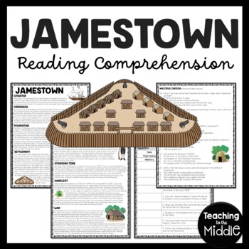 Preview of Jamestown Colony of Virginia Reading Comprehension Worksheet Colonial America