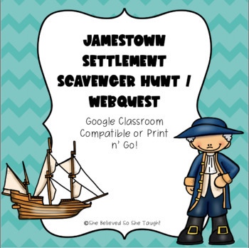 Preview of Jamestown Settlement Printable and Digital Scavenger Hunt