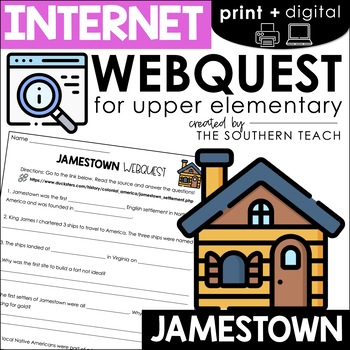 Preview of Jamestown WebQuest - Internet Scavenger Hunt Activity