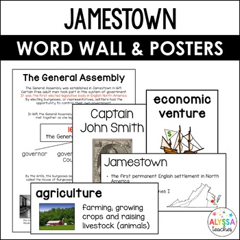 Preview of Jamestown Word Wall/Poster Set (VS.3)