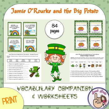 Preview of Jamie O'Rourke and the Big Potato St. Patrick's Day Vocabulary Companion
