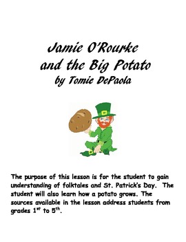 Preview of Jamie O'Rourke and the Big Potato by Tomie DePaola UNIT