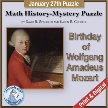 Preview of Jan. 27 Math & Music Puzzle: Wolfgang Amadeus Mozart | Probability; Mixed Review