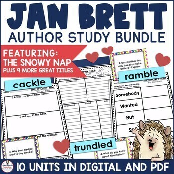 Preview of Jan Brett Read Aloud Activities for 10 Titles Author Study Lessons
