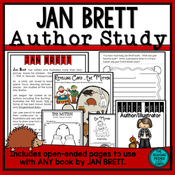 Preview of Jan Brett Author Study Packet