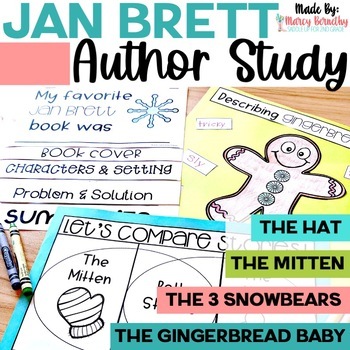 Preview of Jan Brett Author Study: The Hat, The Mitten, The Gingerbread Baby, & More