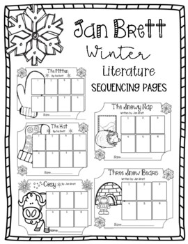 Preview of Jan Brett WINTER Literature Sequencing Pages