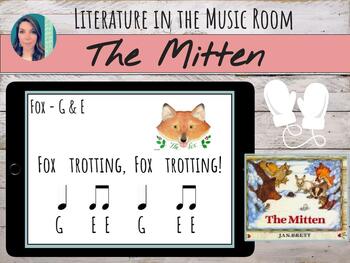 Preview of Jan Brett's "The Mitten" Book-based music lesson FREEBIE