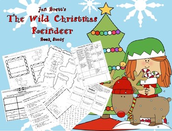Preview of Jan Brett's The Wild Christmas Reindeer Book Study