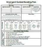 Jan Richardson Adapted Emergent Guided Reading Template