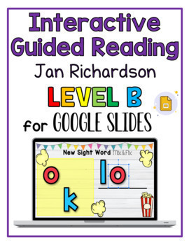 Preview of Jan Richardson Guided Reading | Emergent Level B | Virtual Lesson Google Slides