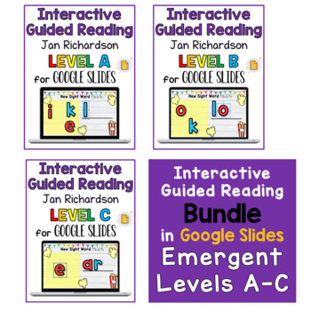 Preview of Jan Richardson Guided Reading Emergent Plan | Level A-C BUNDLE | Google Slides