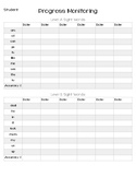Jan Richardson High Frequency Word Progress Monitoring Sheet