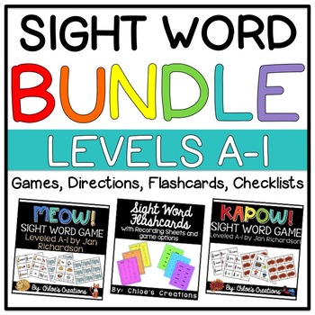 Preview of Jan Richardson Sight Words Bundle: Sight Word Games, Checklists, and Flashcards