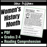 Jane Addams Reading Comprehension Passage/Women's History Month