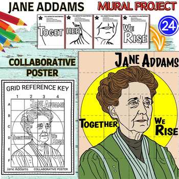 Preview of Jane Addams collaboration poster Mural project Women’s History Month Craft