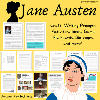 Preview of Jane Austen - Biography, Activities, Game, Craft