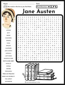 Emma by Jane Austen Vocabulary Crossword - WordMint