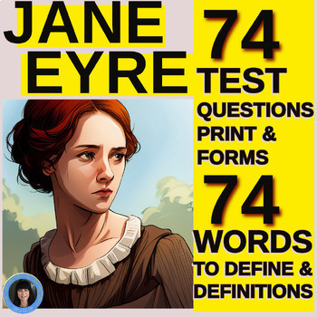 Preview of Jane Eyre | Jane Eyre tests, vocabulary, reading comprehension, AP English