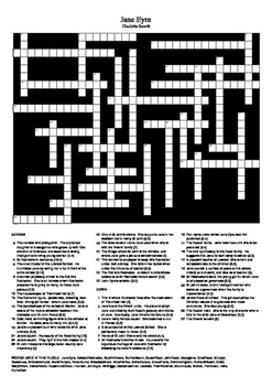 Jane Eyre Crossword Puzzle by M Walsh TPT