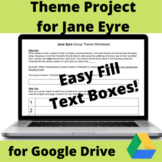 Jane Eyre Theme Project for Google Drive & Distance Learning