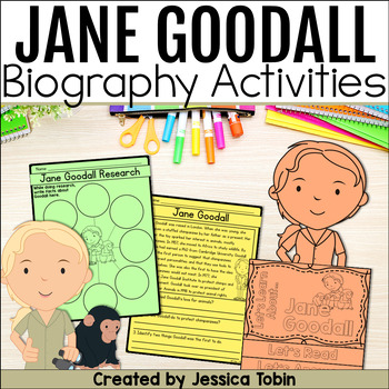 Preview of Jane Goodall - Women's History Month Biography Graphic Organizer & Reading
