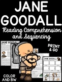 Jane Goodall Biography Reading Comprehension Worksheet and